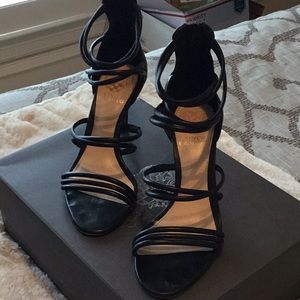 Strappy black shoes
